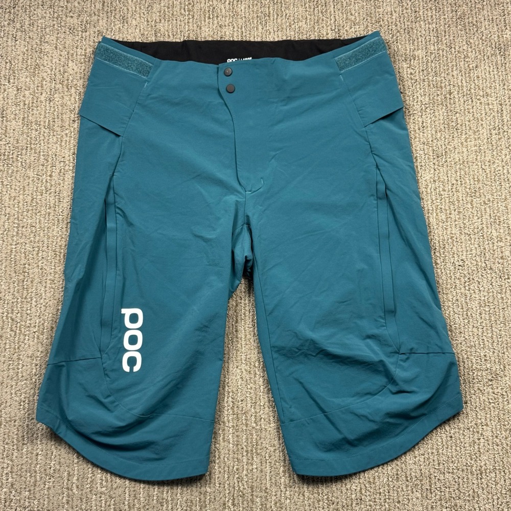 POC Essential MTB Shorts Mens Large Teal Blue Cordura Mountain Bike Cycling